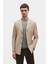 Ds Damat Slim Fit Bej Diyagonel Kumaş Ceket 1