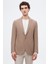 Slim Fit Vizon Armürlü Uçan Blazer Kumaş Ceket 1