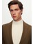 Slim Fit Yeşil Armürlü Kumaş Ceket 3