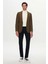 Slim Fit Yeşil Armürlü Kumaş Ceket 4