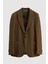 Slim Fit Yeşil Armürlü Kumaş Ceket 5