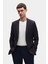 Ds Damat Slim Fit Lacivert Çizgili Kumaş Ceket 1