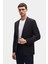 Ds Damat Slim Fit Lacivert Çizgili Kumaş Ceket 2