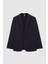 Ds Damat Slim Fit Lacivert Çizgili Kumaş Ceket 5