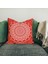red Bohemian Mandala Çift Taraflı Kırlent Kılıfı 2 Adet 2