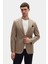 Ds Damat Slim Fit Bej Örme Kumaş Ceket 1