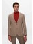 Ds Damat Slim Fit Vizon Armürlü Kumaş Ceket 1