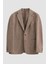 Ds Damat Slim Fit Vizon Armürlü Kumaş Ceket 5