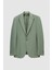 Slim Fit Yeşil Armürlü Uçan Blazer Kumaş Ceket 5