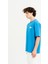Bisiklet Yaka Göğsü Baskılı Overize Basic Erkek T-Shirt 5