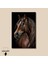 Tekli Dikey Kanvas Duvar Tablosu Koyu Kahverengi Asil At 3