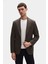 Ds Damat Slim Fit Haki Örme Kumaş Ceket 1