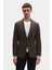 Ds Damat Slim Fit Haki Örme Kumaş Ceket 2