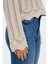 Kadın Regular Fit V Yaka Bej Örme Kazak - 15339529 2