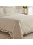 Pure Ruffle %100 Pamuk King Size Nevresim Takımı Ekru 3