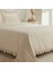 Pure Ruffle %100 Pamuk King Size Nevresim Takımı Açık Bej 7
