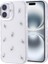 Apple iPhone 16 Plus Kılıf Köşeler Airbag Tasarımlı Simli Şeffaf Kutup Kapak 1