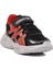 Siyah Kırmızı Cırtlı Fileli Hafif Unisex Çocuk Spor Ayakkabı F 1