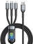 1,2 M 3'ü 1 Arada Şarj Kablosu USB A'dan Ip+Type-C+Micro USB 5A Gösterge Işıklı Hızlı Şarj Kablosu 1