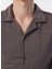 Kısa Kollu Apaj Yaka Slim Fit Örme Erkek Gömlek 3