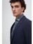 Slim Fit Lacivert Armürlü Uçan Blazer Kumaş Ceket 2