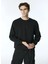Bisiklet Yaka Göğsü Çıtçıt Cepli Slim Fit Erkek Sweatshirt 2