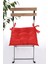 Düz Dekoratif Pofidik Sandalye Minderi Bağcıklı 40 x 40 (Kırmızı) 4
