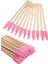 50PCS Kirpik Brus Yeniden Kullanım Aplikatörleri Kirpik Uzatma Fırçası Malzemeleri Makyaj Aracı Bambu Tutma Mikro Spoolie Kaş Fırçası Renk: Pembe (Yurt Dışından) 1