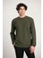 Bisiklet Yaka Slim Fit Basic Erkek Triko Kazak 1
