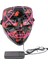Haoen 2x Cosplay Up Wire Tasfiye Maskesi Kostüm Cadılar Bayramı Işık Korkunç LED Floresan Mor ve Mavi (Yurt Dışından) 3