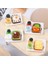 Dollhouse Minyatür Tost Ekmeği Reçel Yemek Tabağı Bardak Kaşık Seti Bebek Mutfak Oyuncak (Yurt Dışından) 1