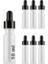 10 ml Metal Kapaklı Damlalık Dropper Şişesi Serum 10 cc Cam Şişe 6 Adet (Siyah Kapak, Şeffaf) 2