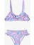 Kız Çocuk Pretty Flowers Üçgen Çok Renkli Bikini Takımı 1