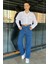 Bol Paça Likralı Kadın Jean Kot Pantolon P-00016351 2