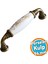 Porselen Eskitme Antik Sarı 96 mm Mobilya Mutfak Çekmece Dolap Dolabı Kulpu Kulbu Kulpları 1