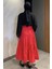 Kadın Bel Lastikli Pileli Katlı Tesettür Etek P-00016066 4