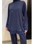 Taş Işlemeli Bisiklet Yaka Tunik Pantolon Tesettür Ikili Takım P-00016179 3