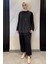 Taş Işlemeli Bisiklet Yaka Tunik Pantolon Tesettür Ikili Takım P-00016179 2