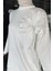 Yaka Çiçek Detaylı Tunik Pantolon Tesettür Ikili Takım P-00015931 3