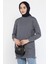 Kadın Bisiklet Yaka Kendinden Çizgi Desenli Tesettür Tunik P-00016019 1