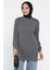 Kadın Bisiklet Yaka Kendinden Çizgi Desenli Tesettür Tunik P-00016019 2