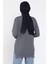 Kadın Bisiklet Yaka Kendinden Çizgi Desenli Tesettür Tunik P-00016019 3