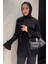Yaka Gül Detaylı Piliseli Kol Lastikli Tesettür Tunik P-00015653 1
