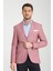 Poçena Erkek Bordo Esnek Kumaş Slim Fit Dar Kesim Blazer Ceket 1