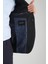 Sumano Erkek Koyu Lacivert Italyan Çizgili Kalın Esnek Kumaş Slim Fit Dar Kesim Blazer Ceket 4
