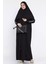 Kadın Pratik Başörtülü ve Çantalı Taş Işlemeli Penye Kumaş Namaz Elbisesi P-00015145 1