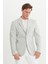 ALTINYILDIZ CLASSICS Erkek Gri Slim Fit Dar Kesim Mono Yaka Cepli Desenli Magic Ceket 3