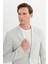ALTINYILDIZ CLASSICS Erkek Gri Slim Fit Dar Kesim Mono Yaka Cepli Desenli Magic Ceket 4