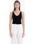 V Yaka Slim Fit Ince Askılı Triko Kadın Atlet 1