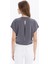 Bisiklet Yaka Çizgi Detaylı Oversize Yarasa Kol Kadın T-Shirt 3